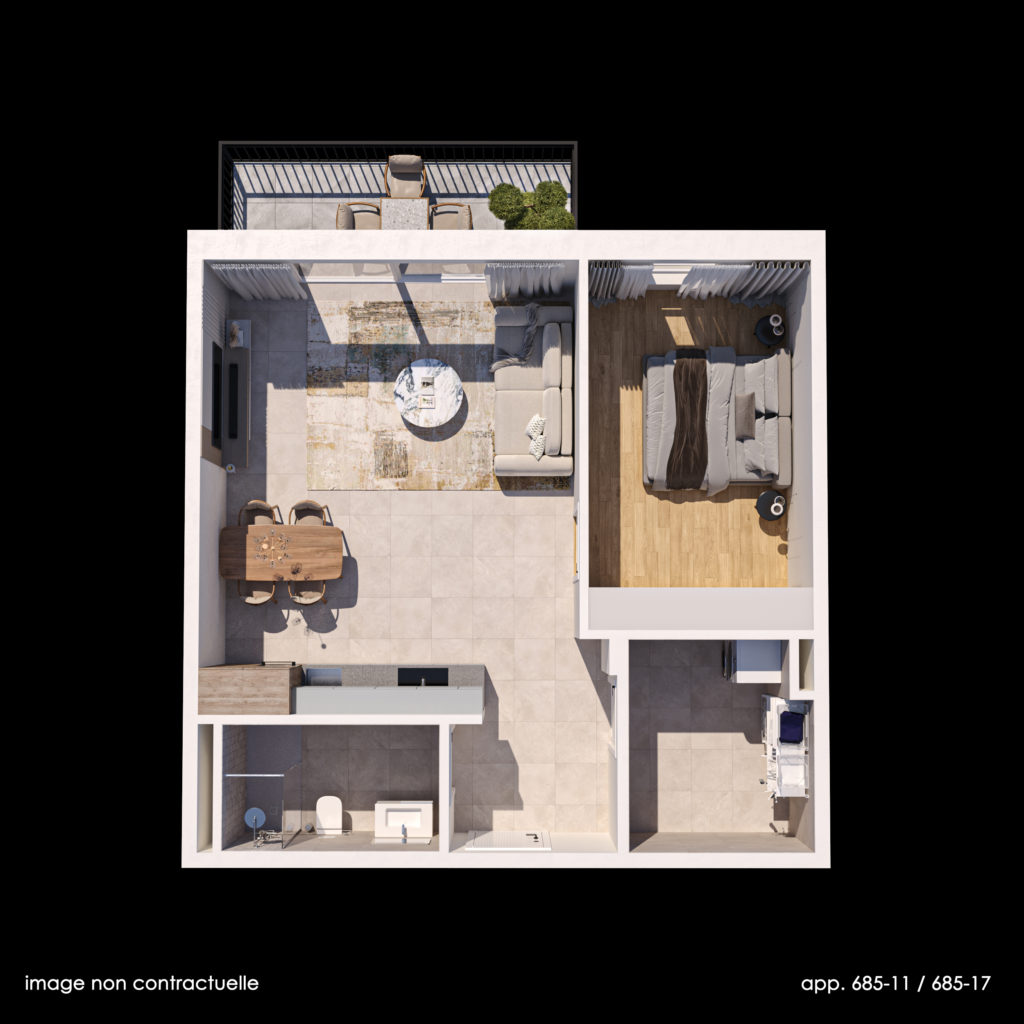 residence Arena Porrentruy promotion immobilière suisse 3D plan