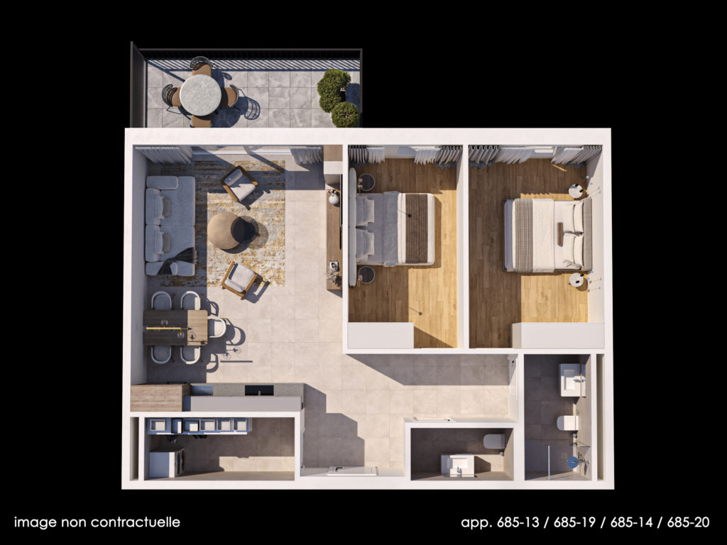 residence Arena Porrentruy promotion immobilière suisse 3D plan