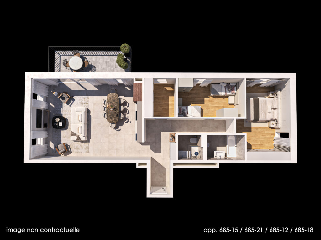 residence Arena Porrentruy promotion immobilière suisse 3D plan