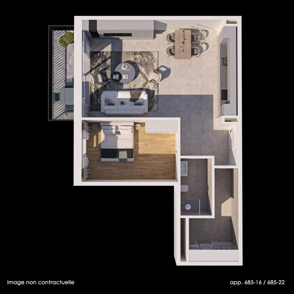 residence Arena Porrentruy promotion immobilière suisse 3D plan