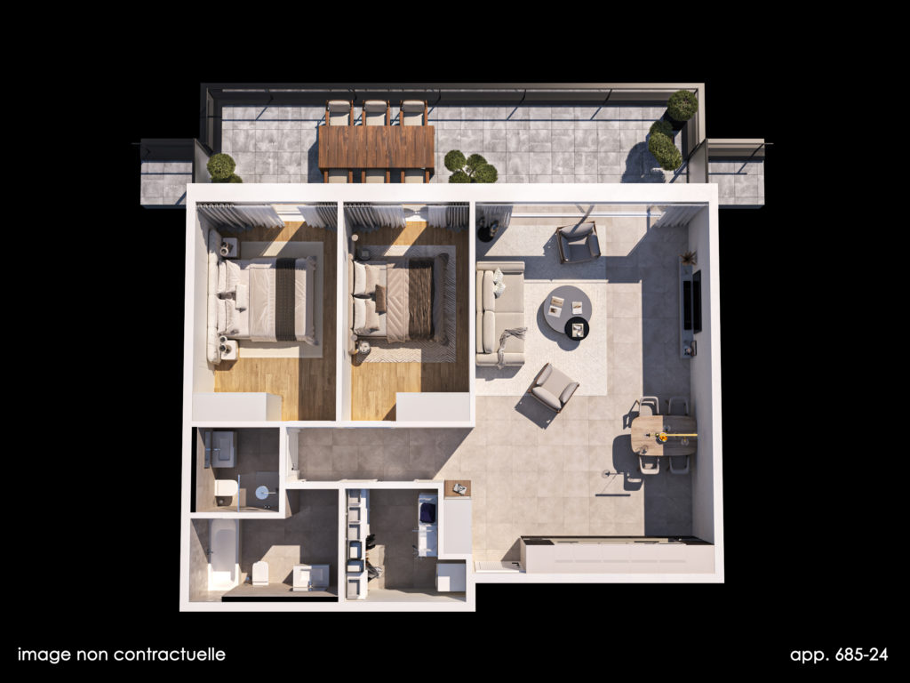 residence Arena Porrentruy promotion immobilière suisse 3D plan